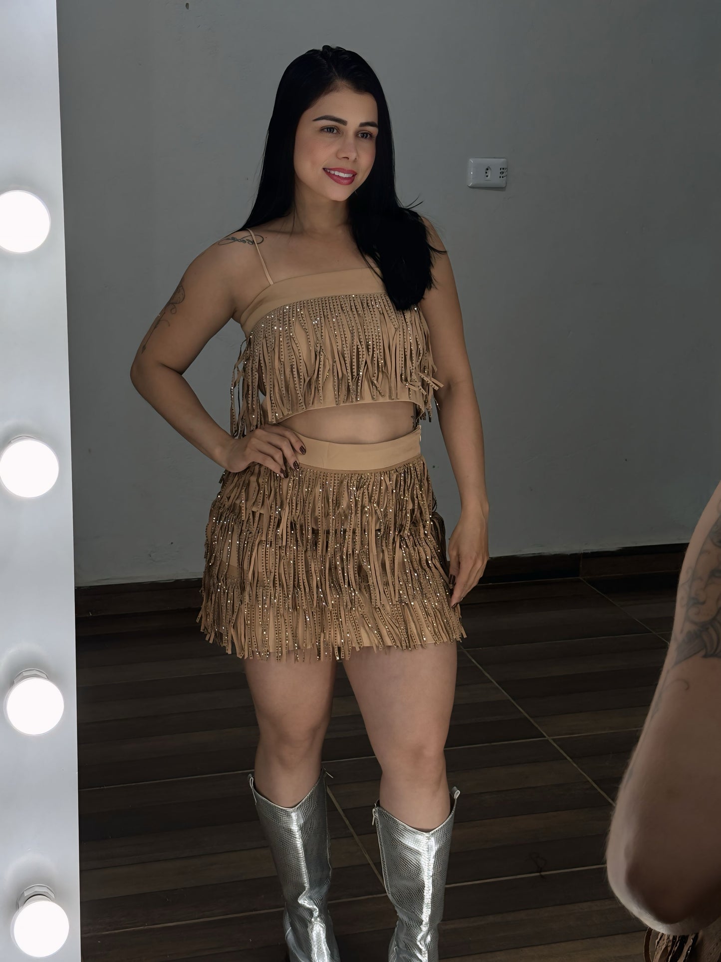 Conjunto Franja Brilho 😍