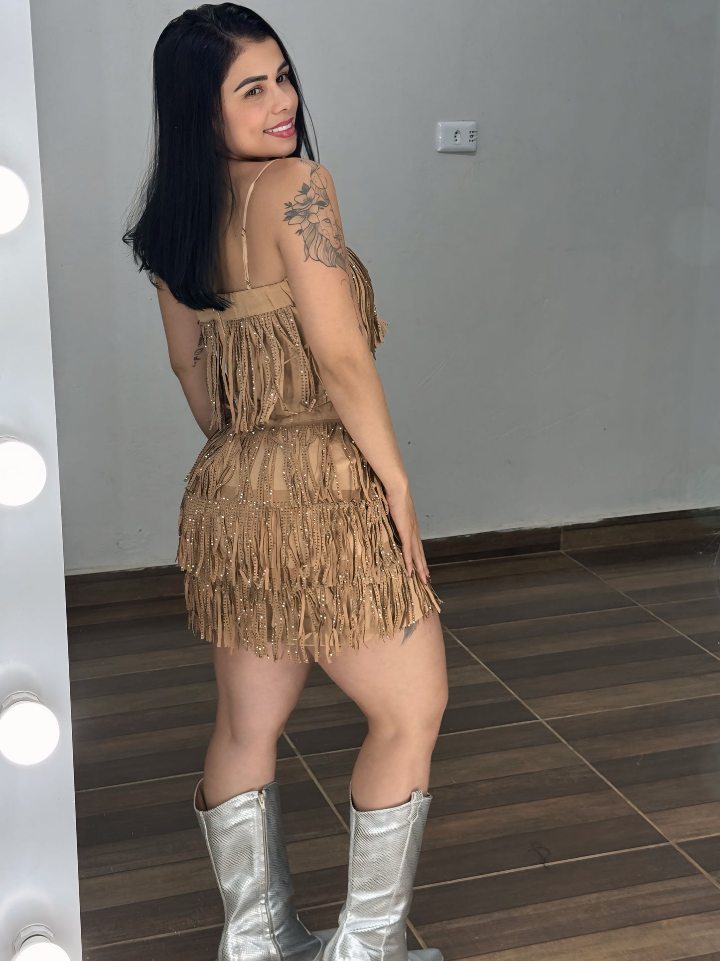 Conjunto Franja Brilho 😍