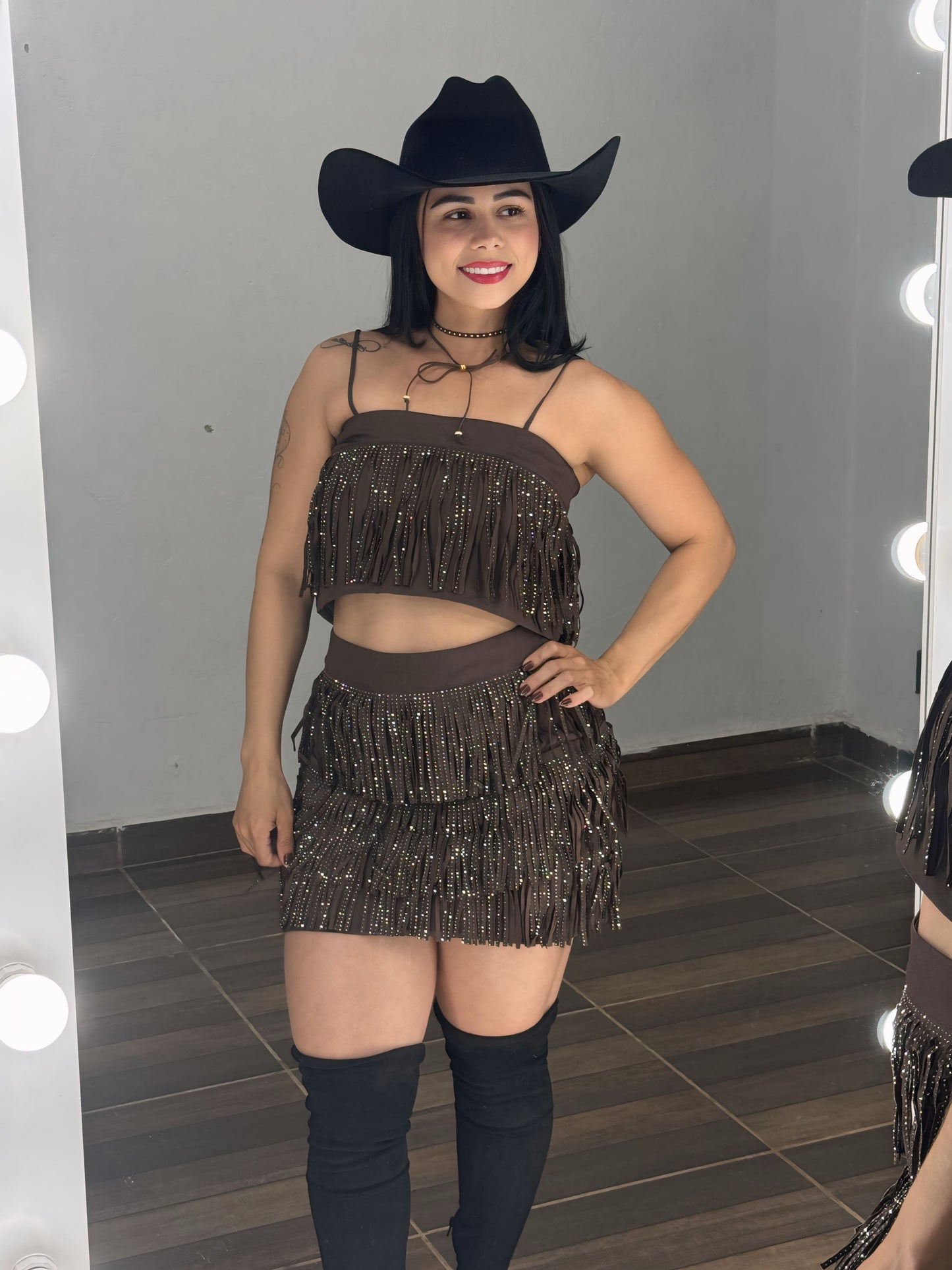 Conjunto Franja Brilho 😍