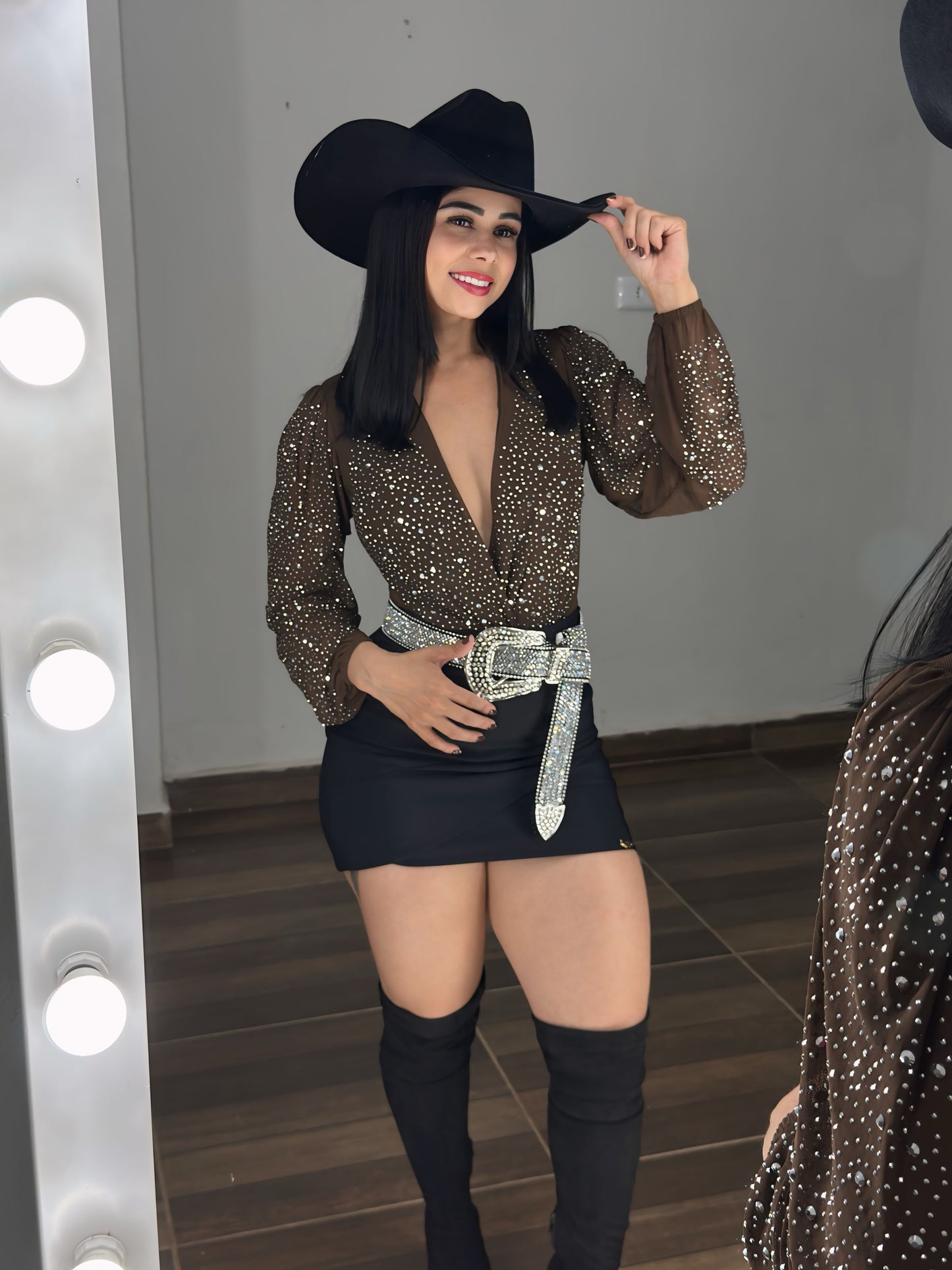 Body tule brilho