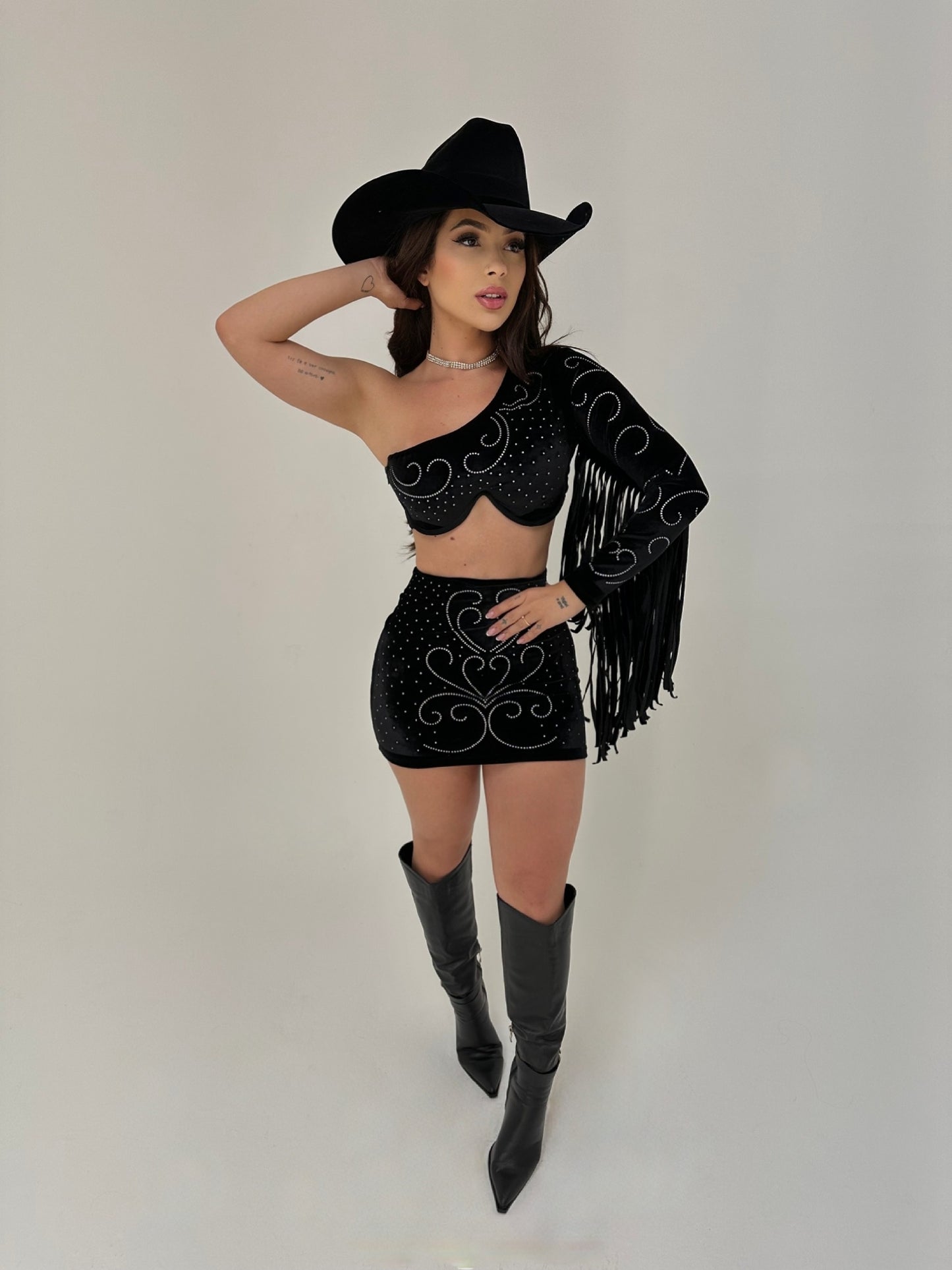 Conjunto Maith – Veludo com Strass