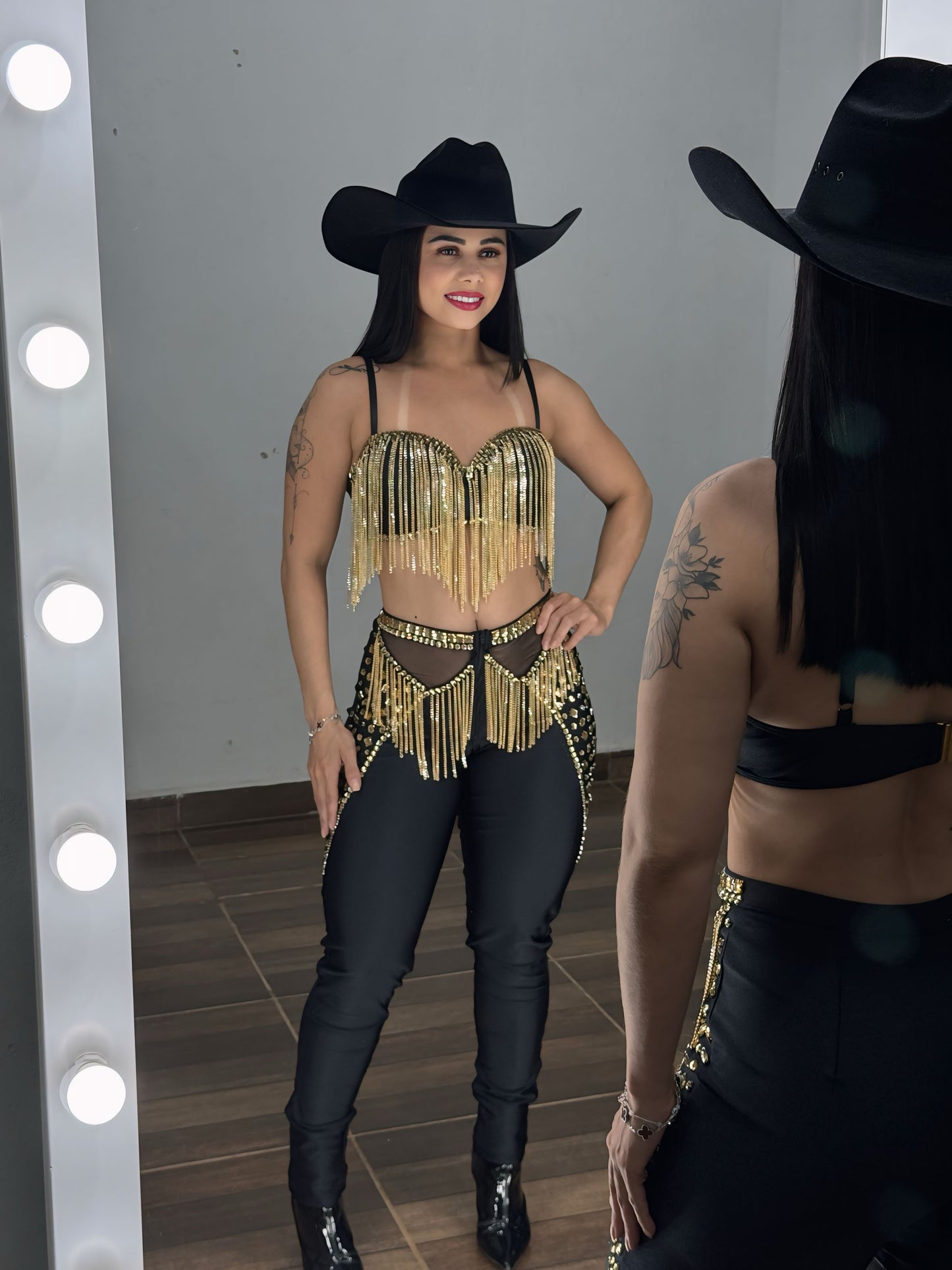 Conjunto Marielle – Correntes e Pedrarias Douradas | Tamanho Único 38 ao 44