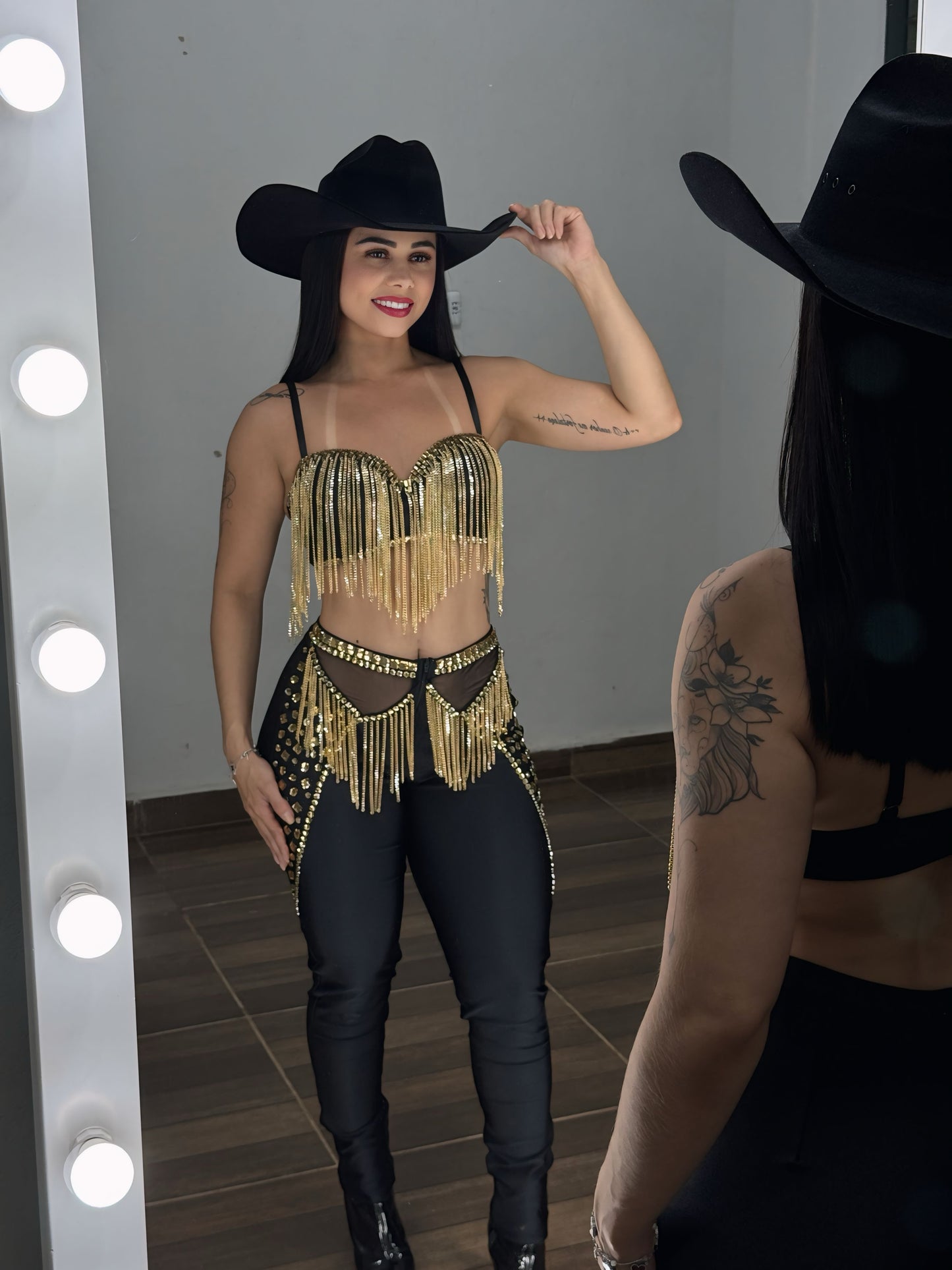 Conjunto Marielle – Correntes e Pedrarias Douradas | Tamanho Único 38 ao 44