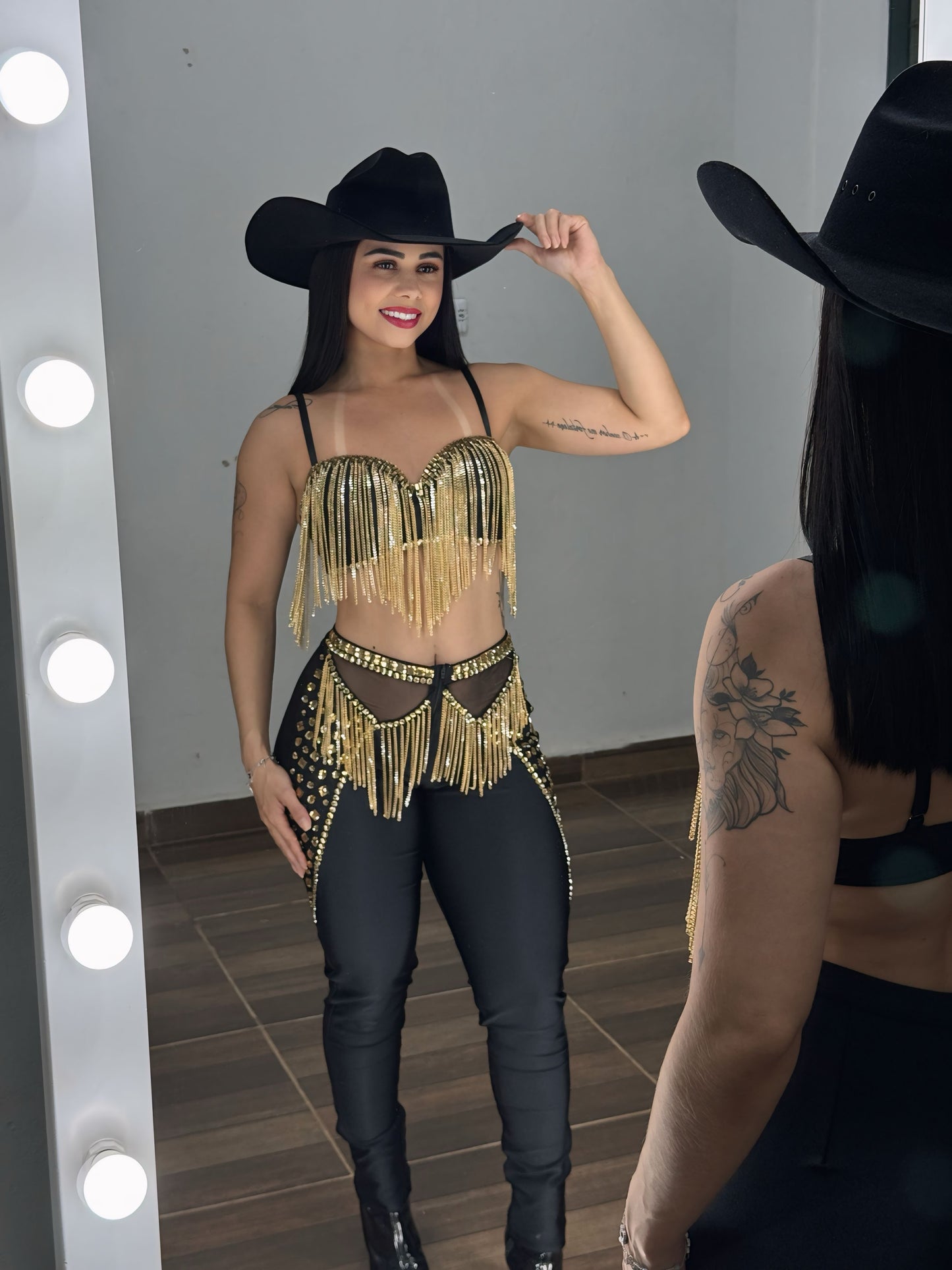 Conjunto Marielle – Correntes e Pedrarias Douradas | Tamanho Único 38 ao 44