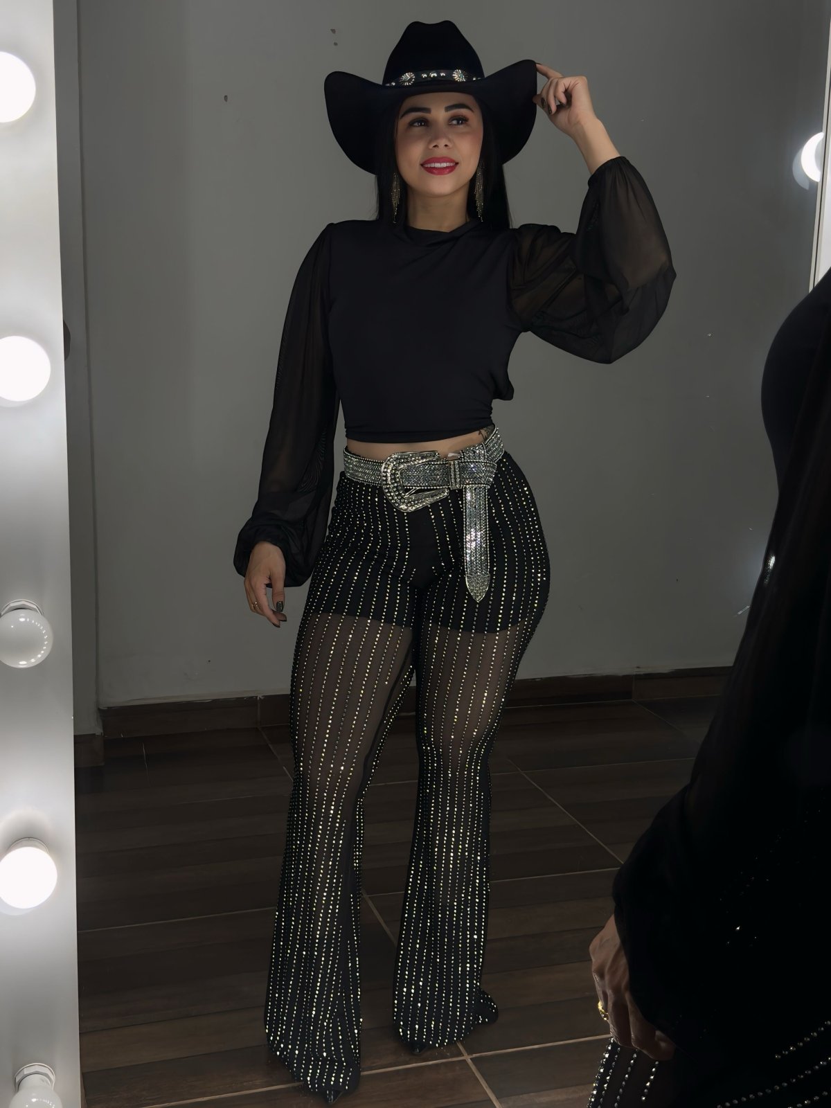 Calça brilho em tule Flare - Preciosa by Catiuse Daniela