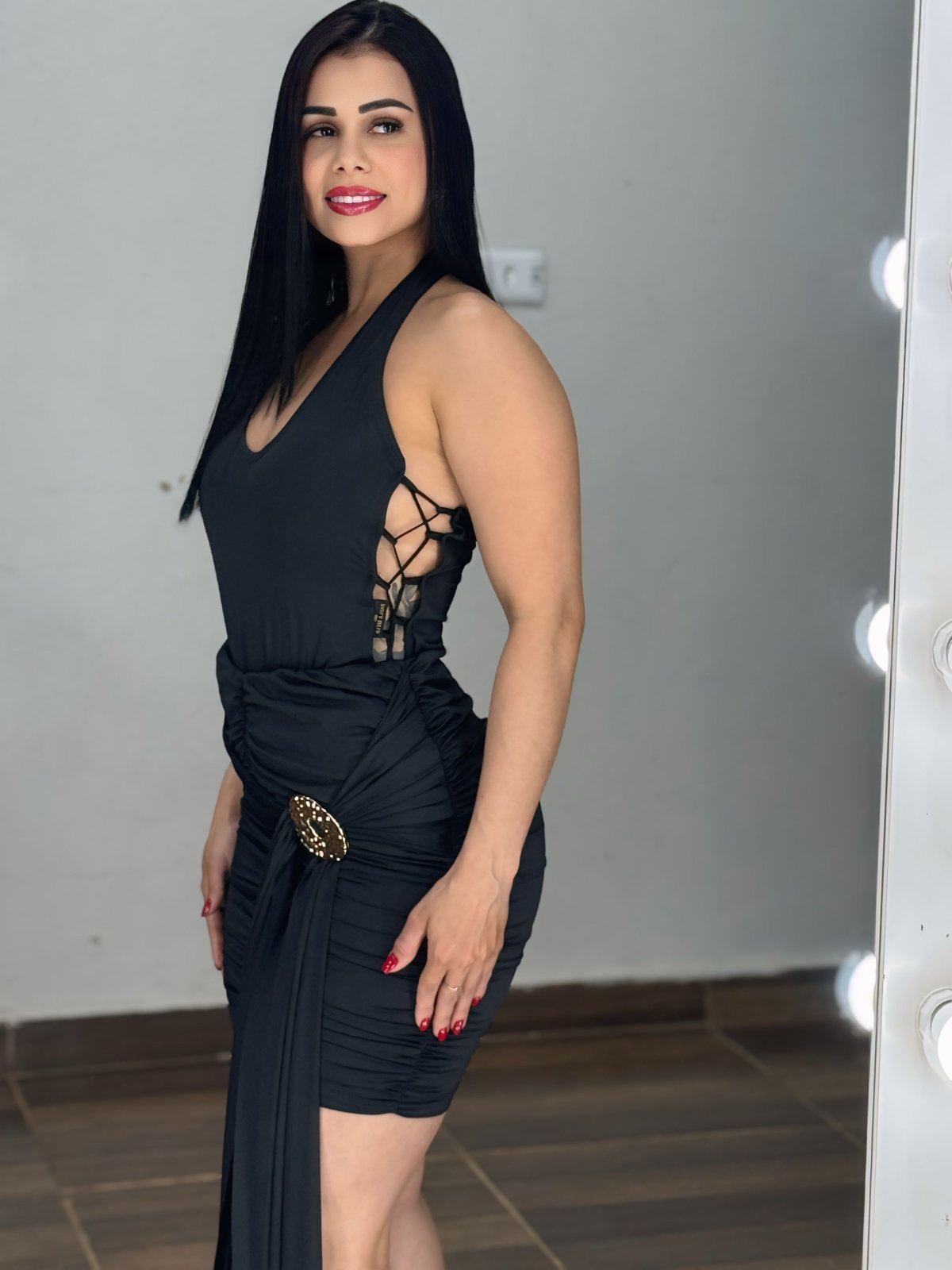 Conjunto Body e Saia Drapeada Luiza Luxo | Poliamida Premium | Festa Natal & Ano Novo - PAULA MELLO - Preciosa by Catiuse Daniela
