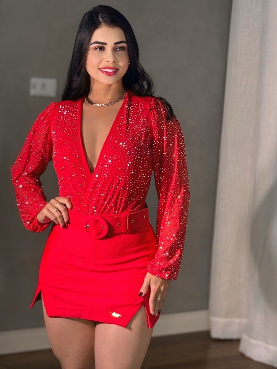 SHORT SAIA MONTARIA LUXO COM CINTO - Preciosa by Catiuse Daniela