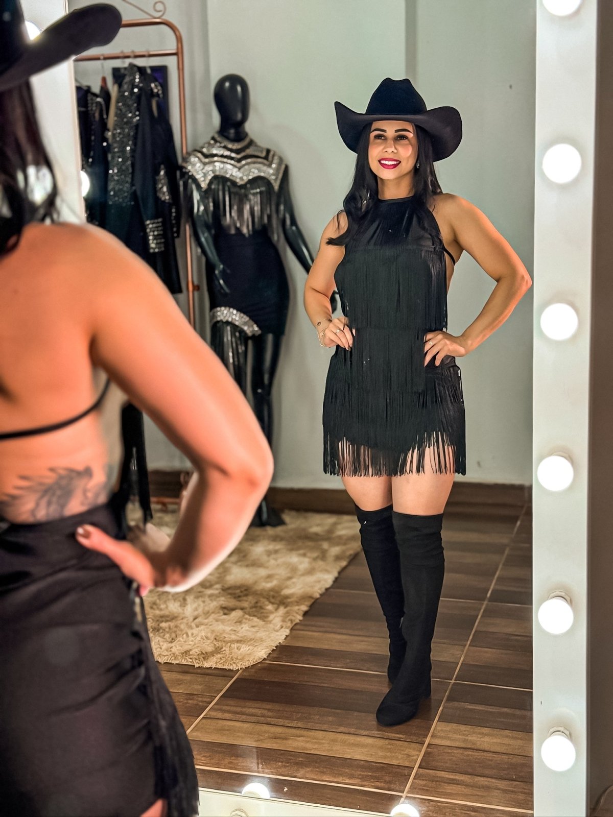 Vestido Alice Costa Nua: Franjas, Poliamida Beach Gloss e modelagem do 36 ao 46. - Preciosa by Catiuse Daniela