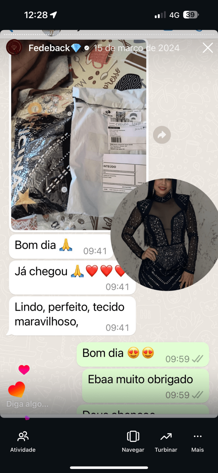 Vestido com brilho e ombreira Carol - Preciosa by Catiuse Daniela