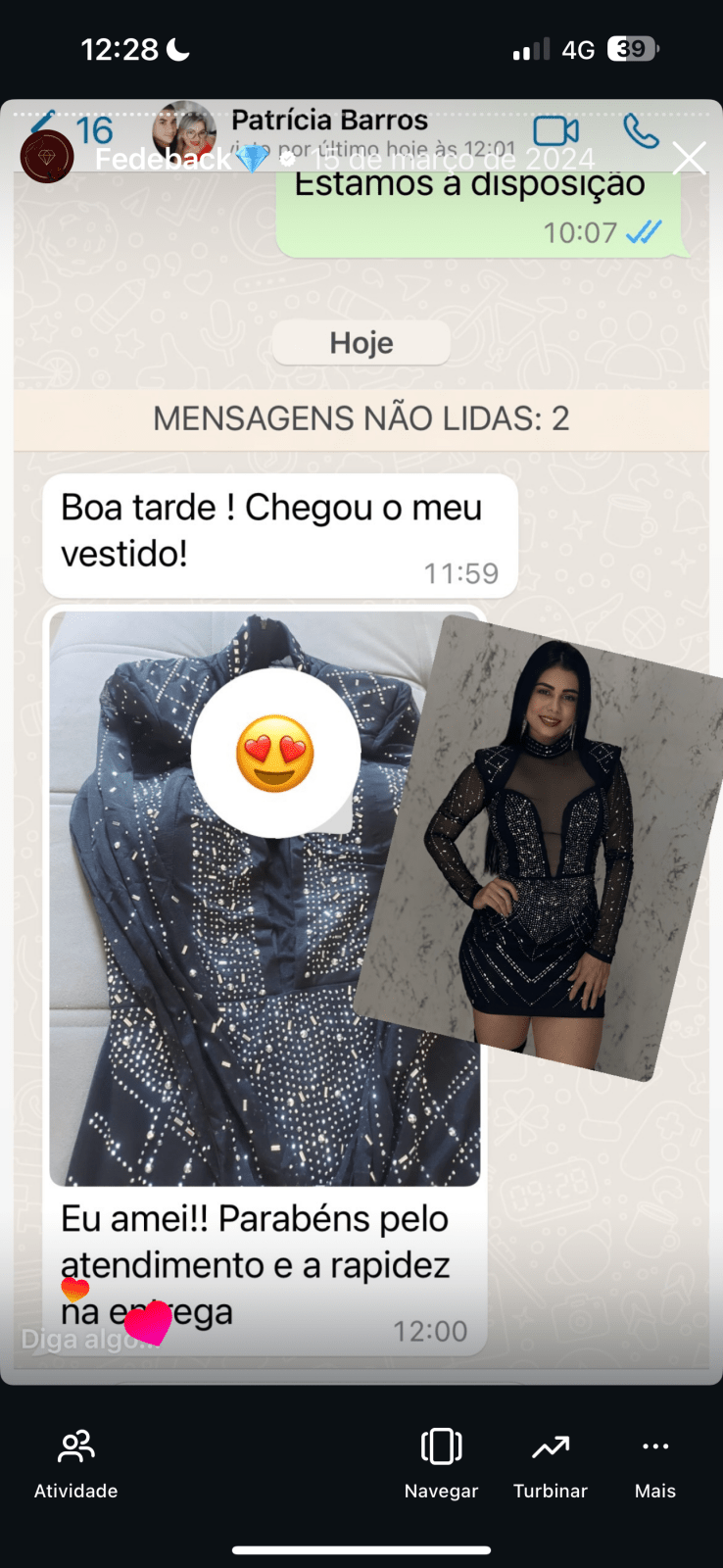 Vestido com brilho e ombreira Carol - Preciosa by Catiuse Daniela