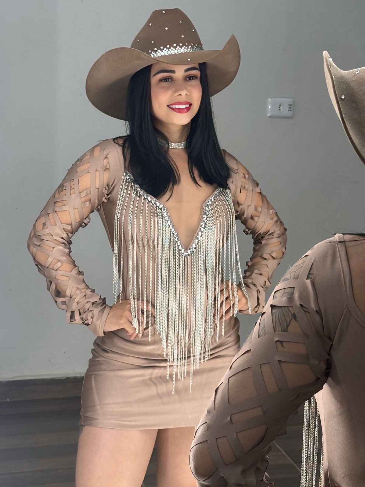 Vestido com franja e brilho Helo - Preciosa by Catiuse Daniela
