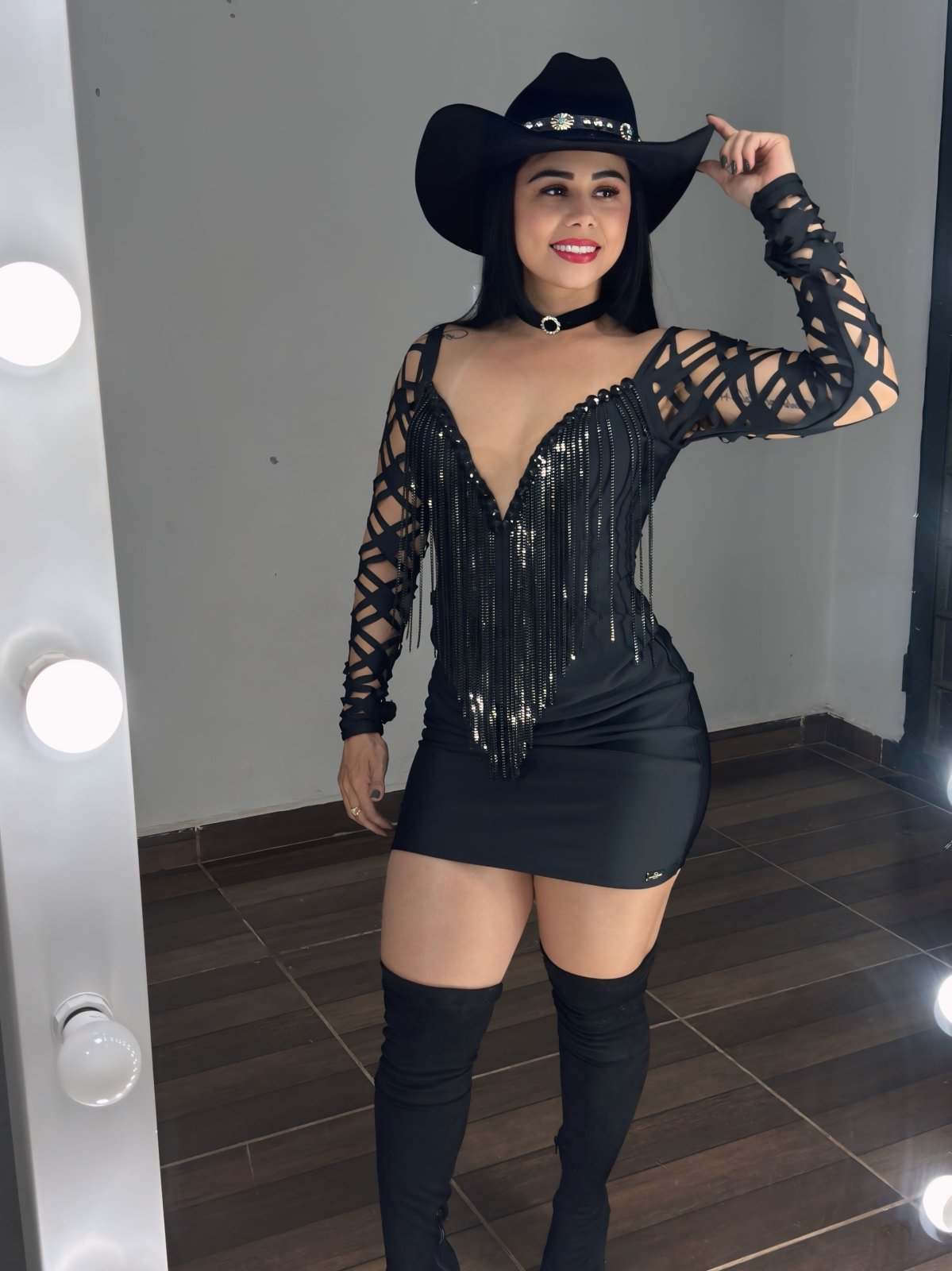 Vestido com franja e brilho Helo - Preciosa by Catiuse Daniela