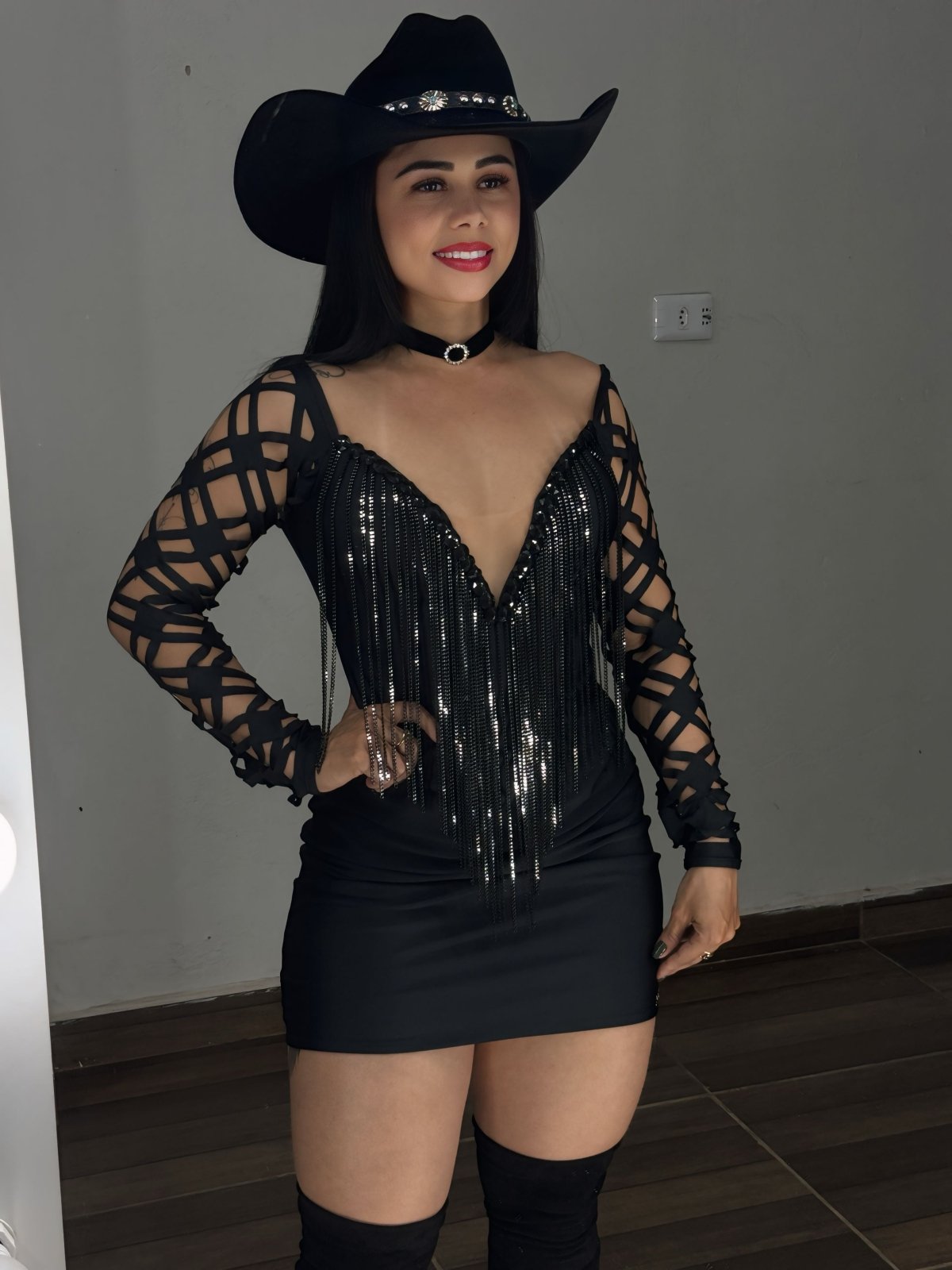 Vestido com franja e brilho Helo - Preciosa by Catiuse Daniela