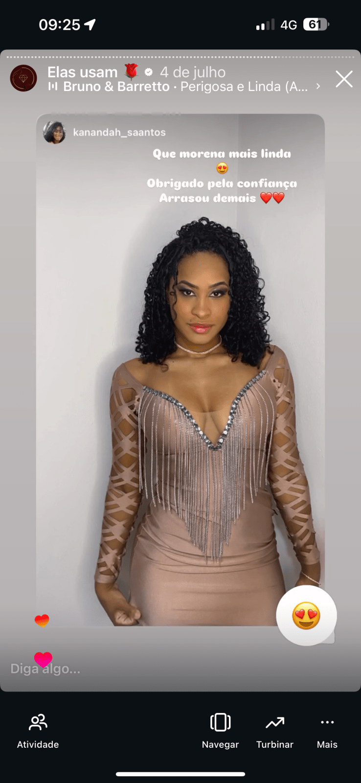 Vestido com franja e brilho Helo - Preciosa by Catiuse Daniela