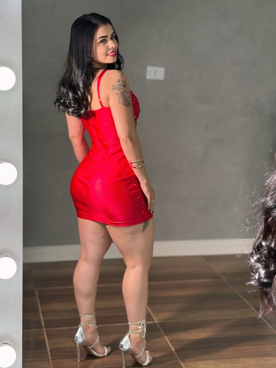 Vestido curto com brilho Paula - Preciosa by Catiuse Daniela