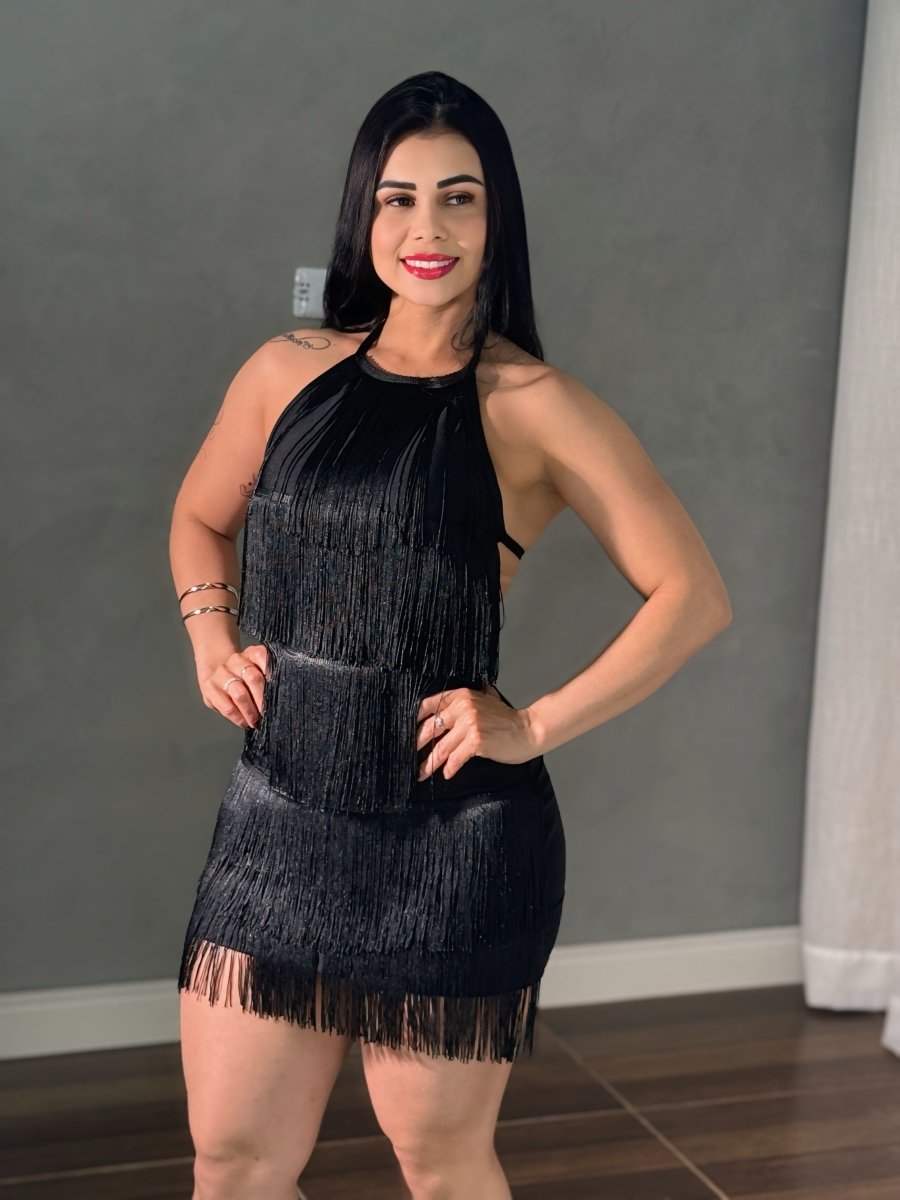 Vestido Curto Franjas , Costa Nua, Poliamida Beach Gloss - Alice - Preciosa by Catiuse Daniela