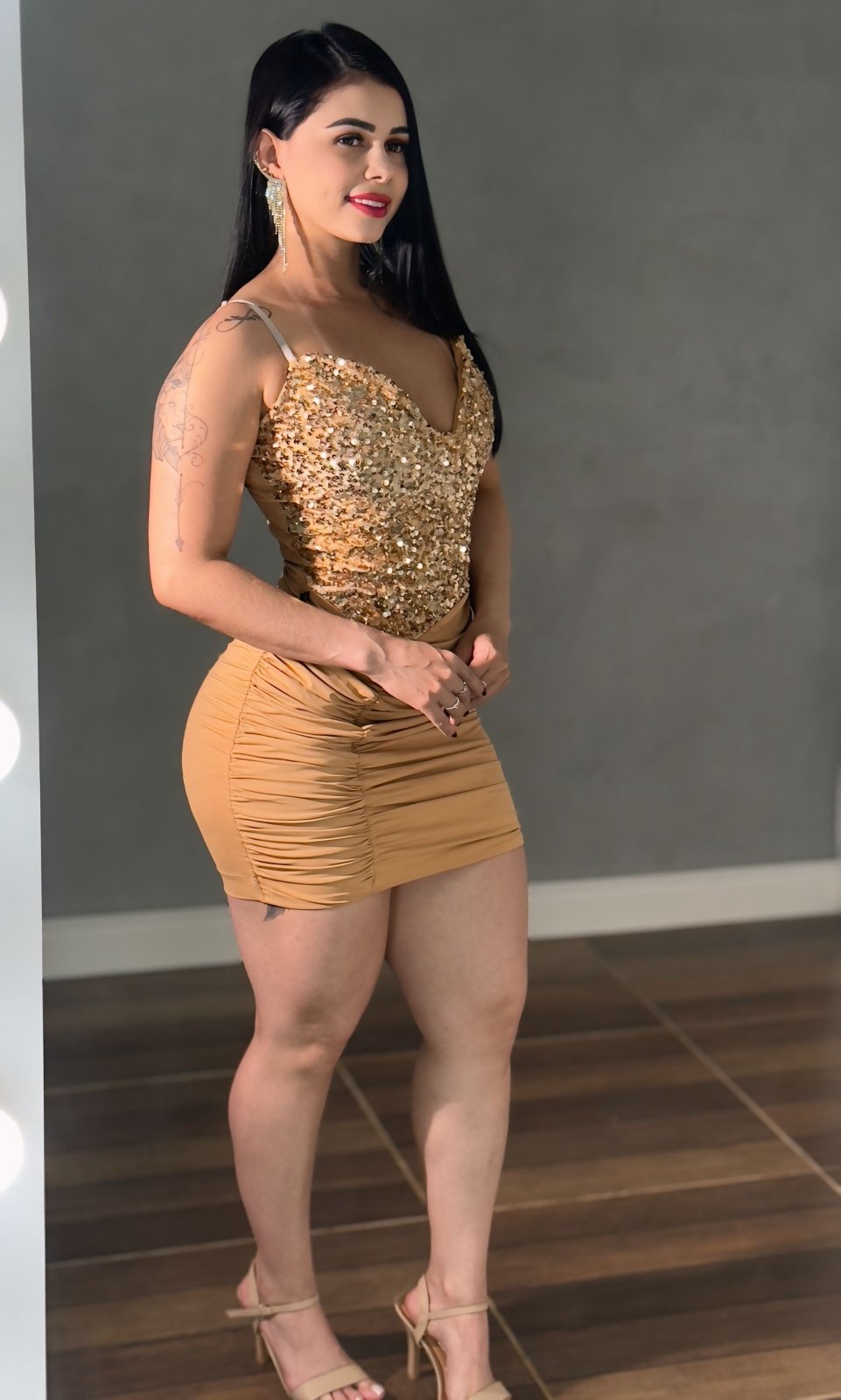 Vestido de Festa com Paetê e Brilho Luxo - PAULA MELLO - Preciosa by Catiuse Daniela