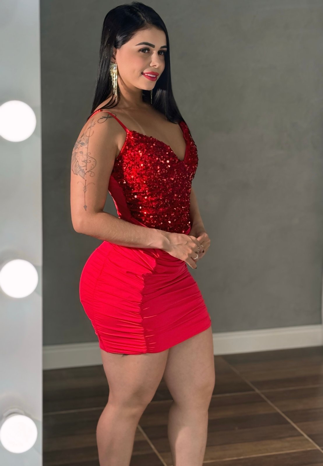 Vestido de Festa com Paetê e Brilho Luxo - PAULA MELLO - Preciosa by Catiuse Daniela