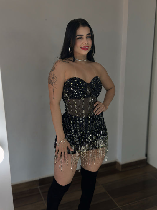 Vestido strass Gabi