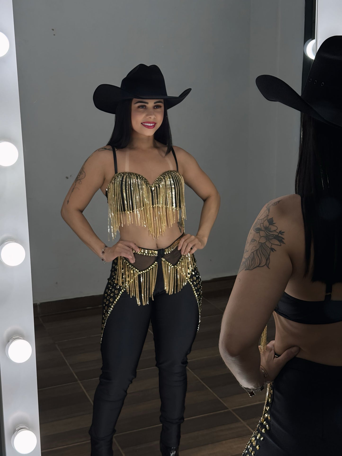 Conjunto Marielle – Correntes e Pedrarias Douradas | Tamanho Único 38 ao 44