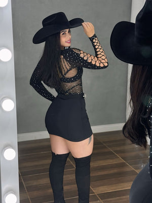 Body Baladinha de Strass | Tecido Meia Ajustável e Alta Elasticidade - Preciosa by Catiuse Daniela