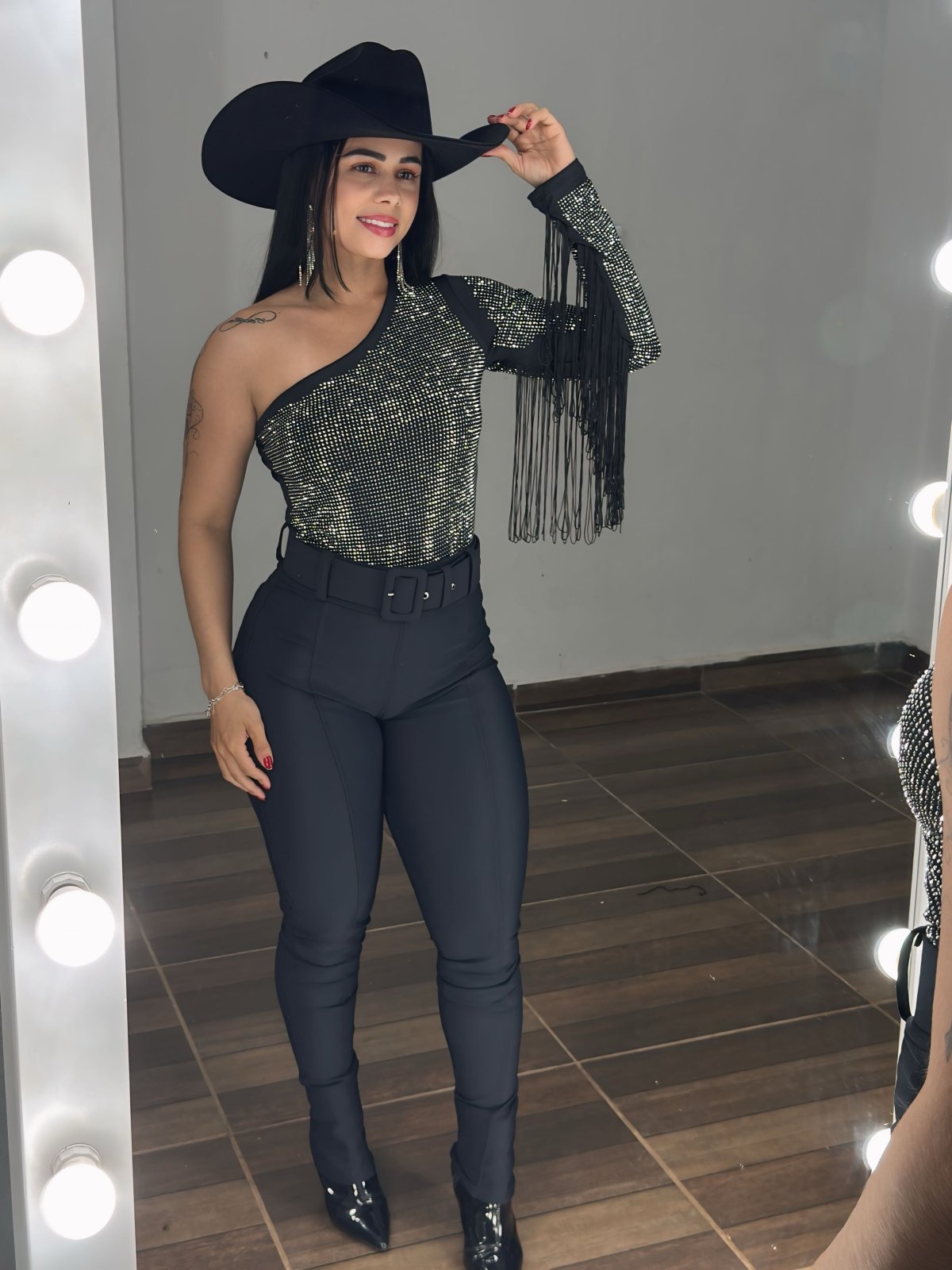 Calça Poliamida power com cinto - Preciosa by Catiuse Daniela