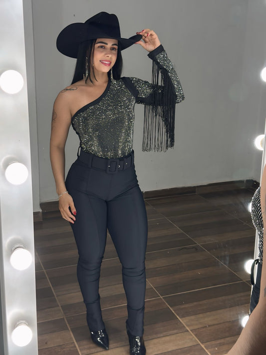 Calça Poliamida power com cinto - Preciosa by Catiuse Daniela