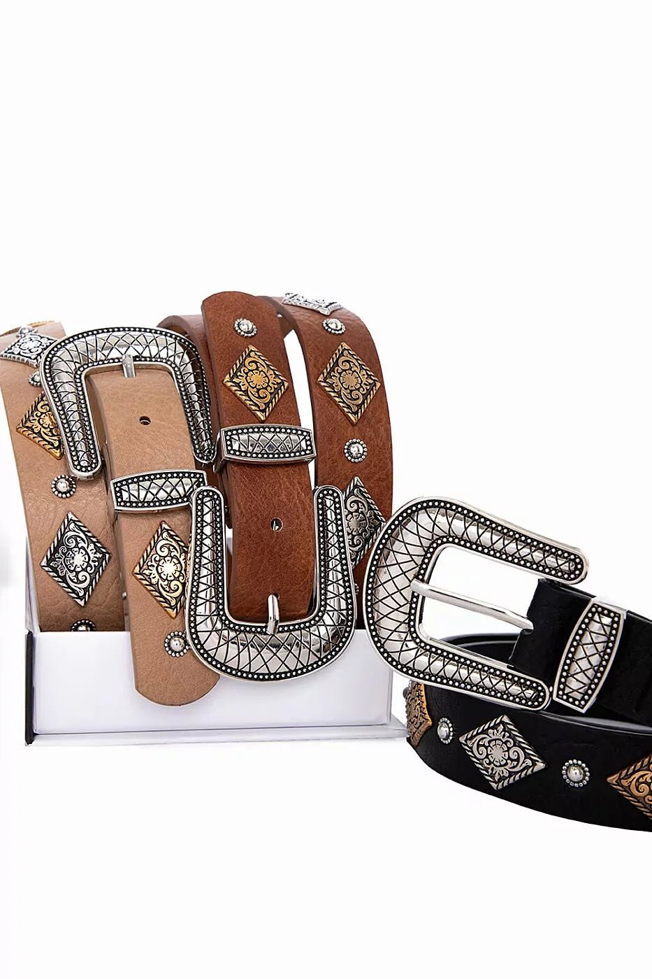 Cinto Western Feminino | Fivela Luxo e Pedrarias Prata/Ouro Preciosa by Catiuse Daniela