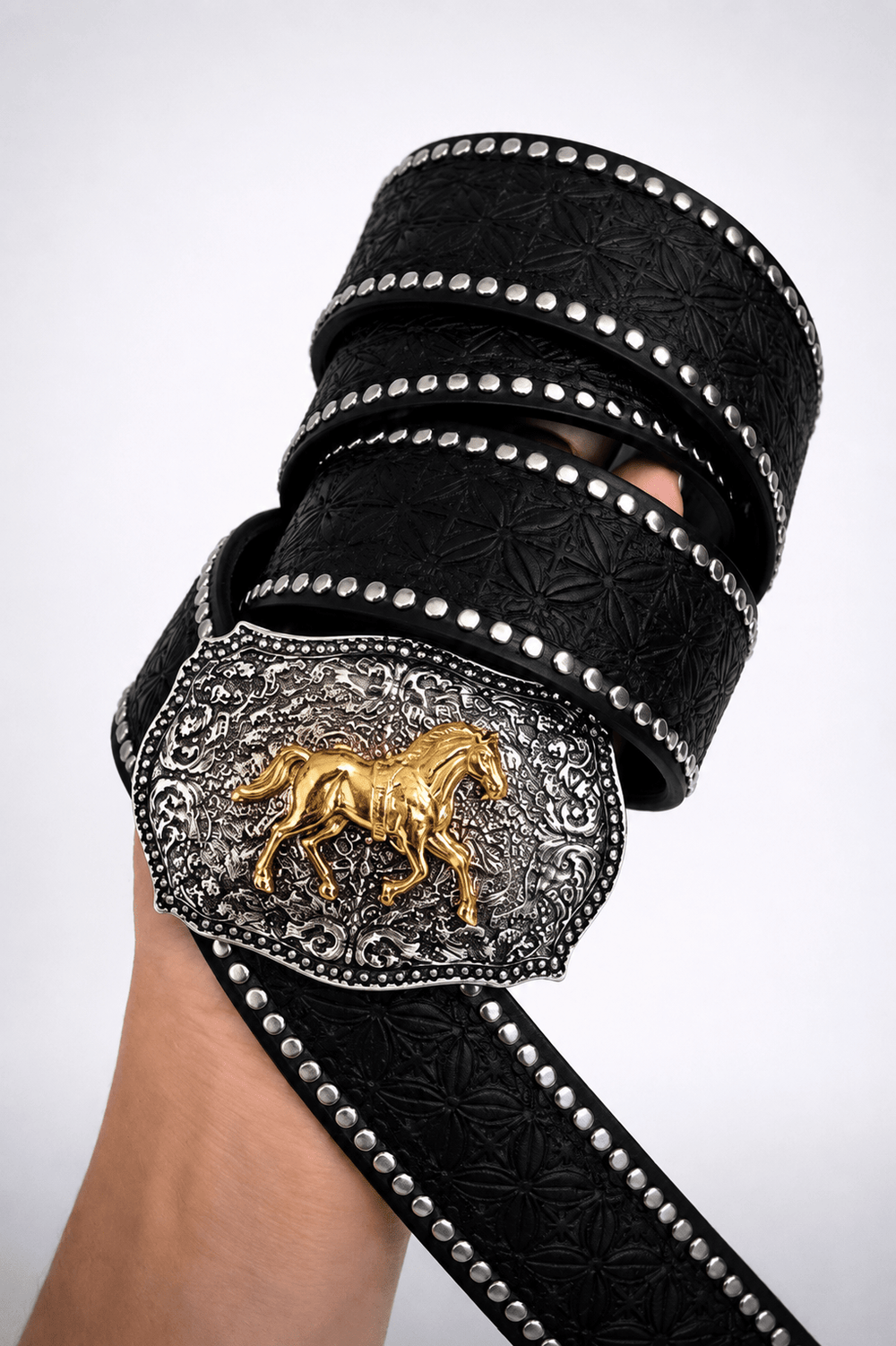 Cinto Western Cavalo Luxo | Fivela em Metal e Couro Sintético - Preciosa by Catiuse Daniela
