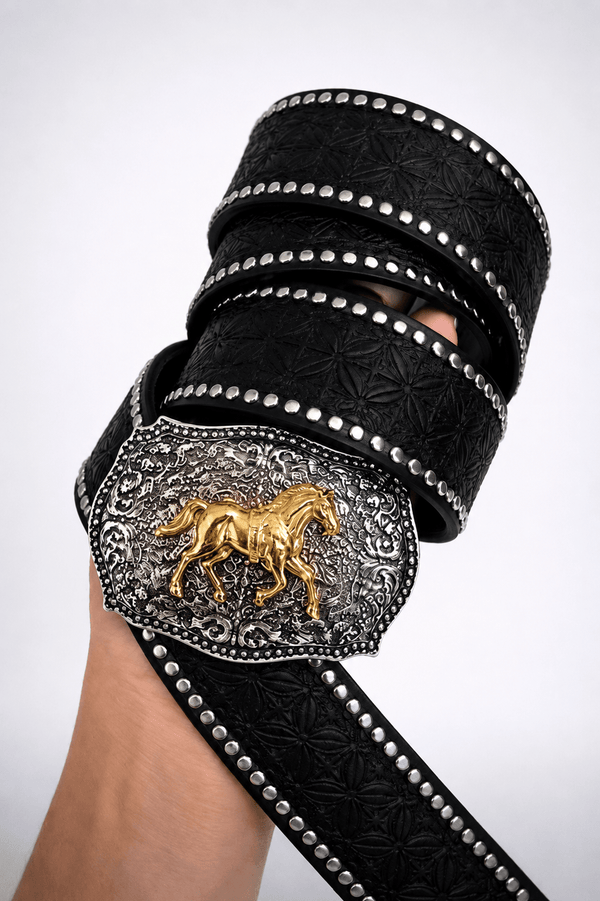 Cinto Western Cavalo Luxo | Fivela em Metal e Couro Sintético - Preciosa by Catiuse Daniela
