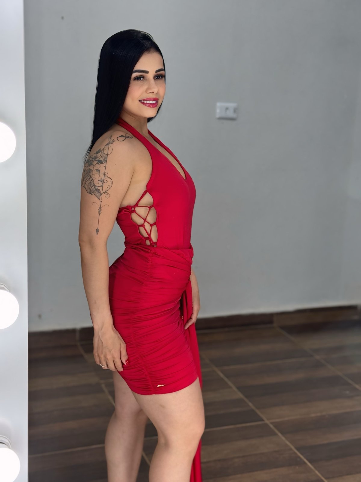 Conjunto Body e Saia Drapeada Luiza Luxo | Poliamida Premium | Festa Natal & Ano Novo - PAULA MELLO - Preciosa by Catiuse Daniela