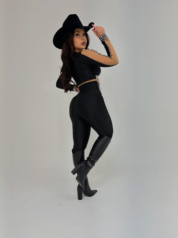 Conjunto Calça e croped com pedrarias Rafaella - Preciosa by Catiuse Daniela