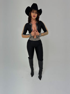 Conjunto Calça e croped com pedrarias Rafaella - Preciosa by Catiuse Daniela