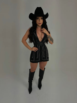 Conjunto Max Colete Luxo | Short com Strass e Cinto em Alfaiataria - Preciosa by Catiuse Daniela