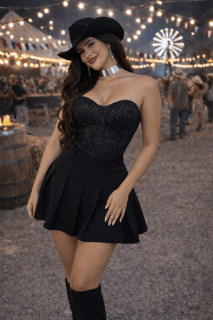 Corsele Paetê Carla Luxo | Brilho Intenso e Modelagem com Bojo - Preciosa by Catiuse Daniela