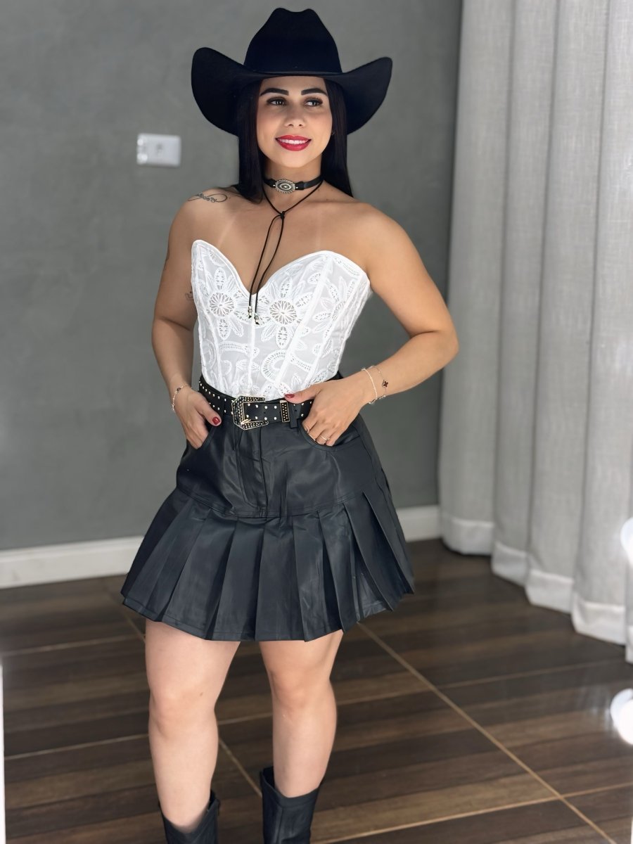 Corselete em Renda Luxo | Estrutura com Barbatanas e Ajuste por Ilhós - Preciosa by Catiuse Daniela