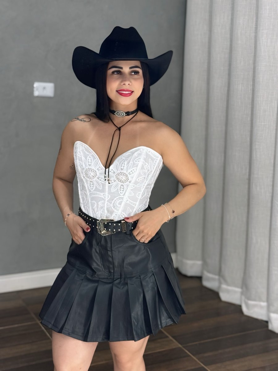 Corselete em Renda Luxo | Estrutura com Barbatanas e Ajuste por Ilhós - Preciosa by Catiuse Daniela