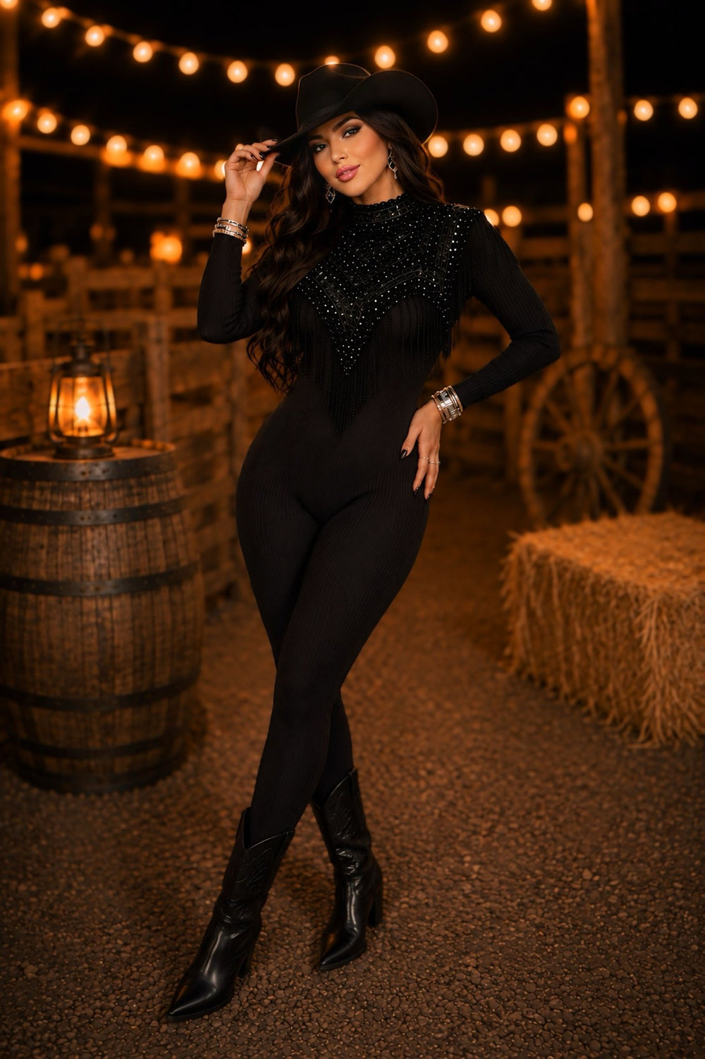 Gola Country Luxo em Pedrarias | Bordado Artesanal com Strass e Franjas - Preciosa by Catiuse Daniela