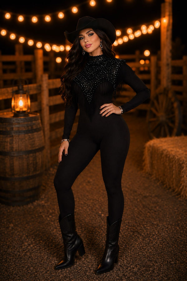 Gola Country Luxo em Pedrarias | Bordado Artesanal com Strass e Franjas - Preciosa by Catiuse Daniela