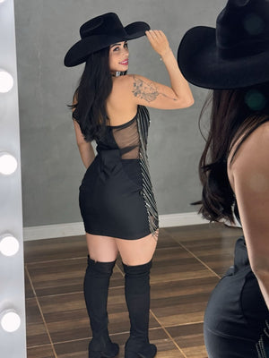 Vestido Corrente Luxo Baladinha | Poliamida Beach Gloss e Brilho Total - Preciosa by Catiuse Daniela