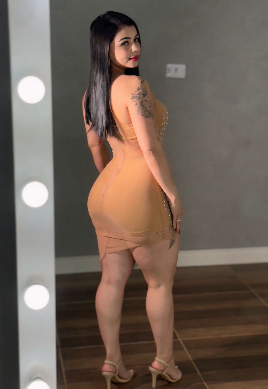 Vestido de Festa Luana com Strass - Nude - Preciosa by Catiuse Daniela