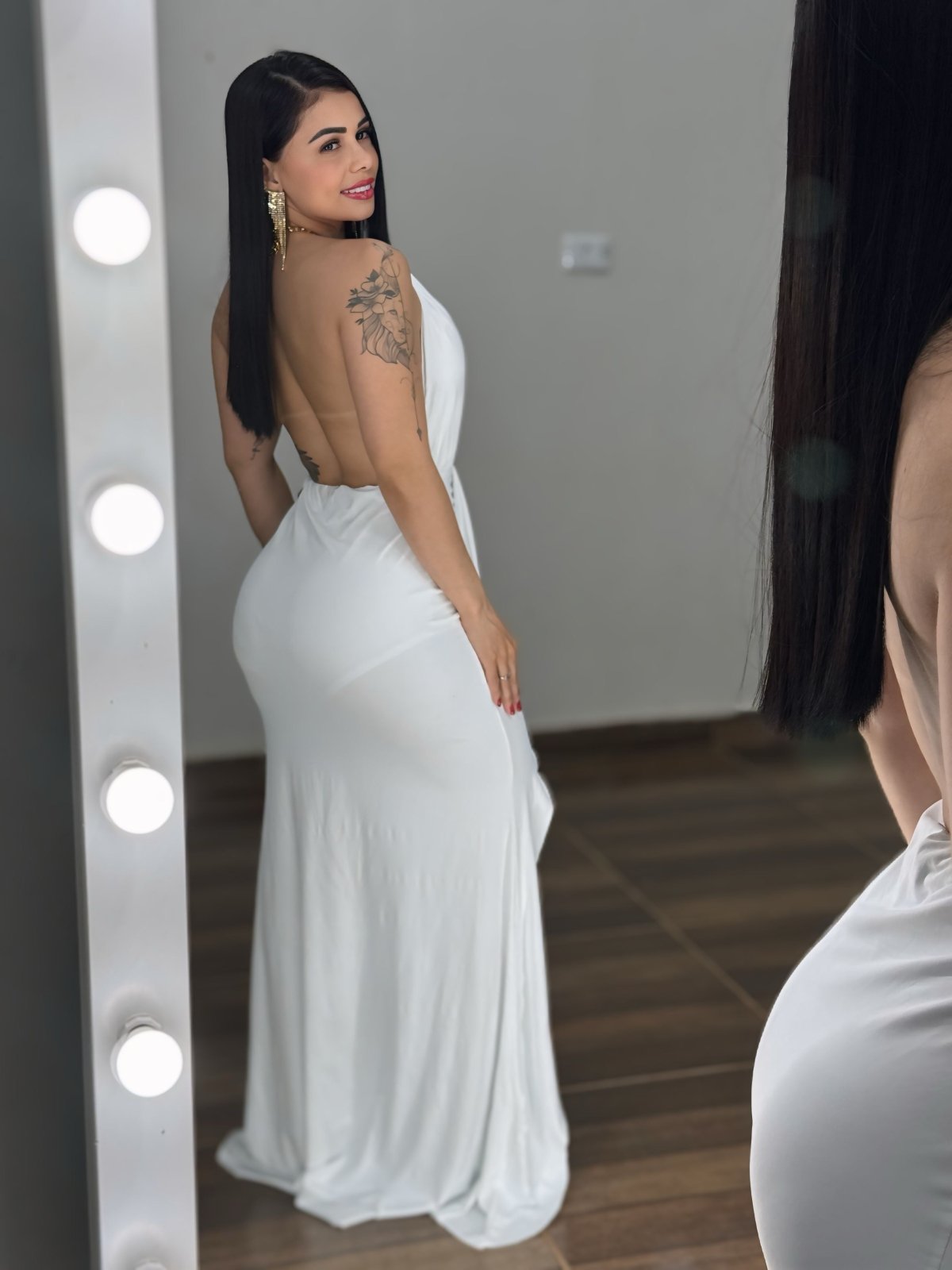 Vestido Longo com fenda - Natal e Ano Novo - PAULA MELLO - Preciosa by Catiuse Daniela